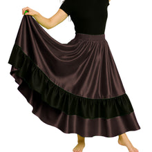 Satin Full Circle Dance Skirt w/ Frill | 360° Flow S-3XL S33