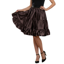 Magenta Satin 3-Layer Short Skirt, bold tiered ruffle mini.