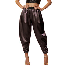 Satin Tapered Party Pants • Plus Size Elastic Waist Trousers • Women's Elegant Night Out Bottoms  S145