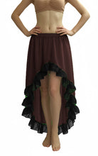 Chiffon Belly Dance Asymmetrical Skirt – 30 Colors, S–5XL | Flowing Tribal & Performance Dance Skirt C22