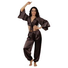Satin Belly Dance Harem & Top Set | Full Costume S-3XL | 41 Colors S51