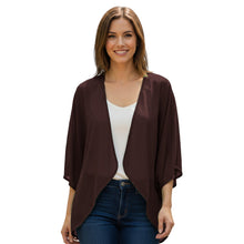 Chiffon Long Sleeve Beach Shrug | Resort Cover-Up S-5XL | 30 Colors C51