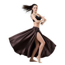 Satin Full Circle Skirt | Side Cut Belly Dance Flow S-3XL | 41 Colors S93