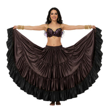 Ultimate Satin 25 Yard 4 Tier Skirt | Black Contrast Flow S-3XL S65