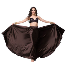 Satin Full Circle Belly Dance Skirt | 360° Flow Gown S-5XL S69