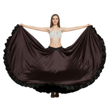 Satin 16 Yard Full Circle Skirt Black Frill | Pro Flow S-3XL S51