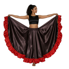 Satin 12 Yard Full Circle Skirt Red Frill | Pro Flow S-3XL S54