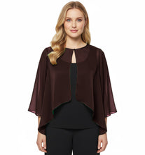 Chiffon Sheer Peplum Top | Flowy Blouse S-5XL | 30 Colors C48