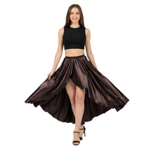Satin Asymmetrical Wrap Skirt | High-Low Flow S-3XL | 41 Colors S72