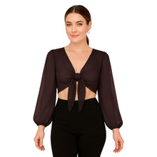 Chiffon Belly Dance Ruffle Top | Flowy Sleeve Choli S-5XL | 30 Colors C73