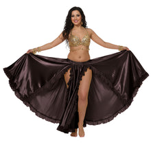 Satin Full Circle Skirt w/ Slit | 360° Dance Flow S-3XL | 41 Colors S102