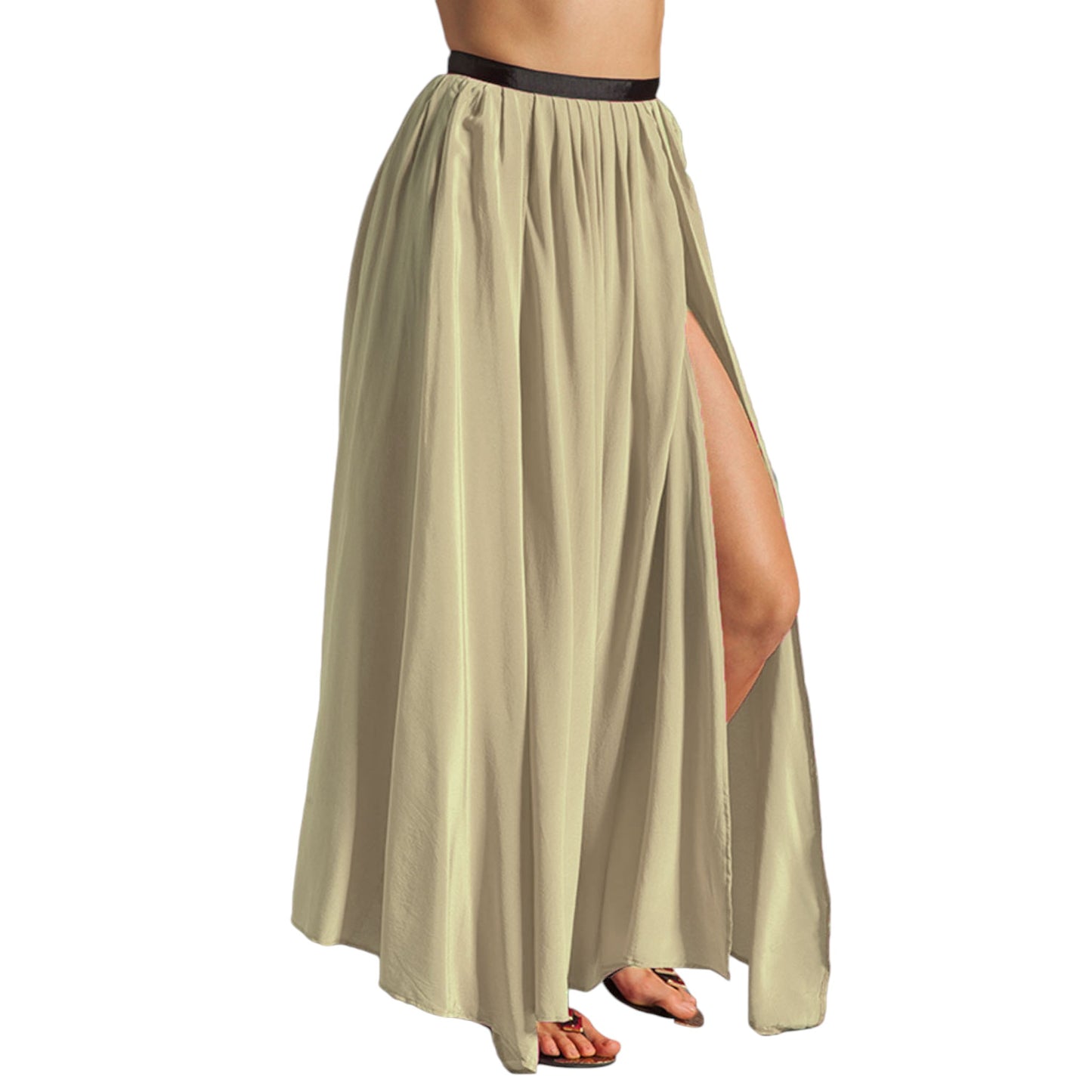 Side  Slit A line Belly Dance skirt 4 Layer Skirt S95 - Regular Size 1