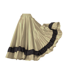 Belly Dance Satin Full Circle Skirt With Frill S33-Regular Size 1