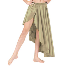 Belly Dance Satin Skirt Ballet Asymmetrical skirt S72 - Regular Size 1