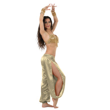 Satin Harem Pants w/ Side Slit | Belly Dance Flow S-3XL | 41 Colors S18