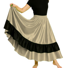 Satin Full Circle Dance Skirt w/ Frill | 360° Flow S-3XL S33
