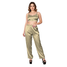 Gold Satin Casual Wear Pant, shimmering elegant trousers.