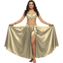 Satin Half Circle Dance Skirt | Side Slit Flow S-3XL | 41 Colors S15