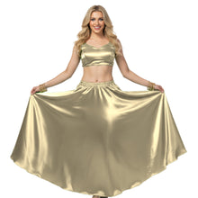 Satin Half Circle Belly Dance Skirt | Elegant Flow S-3XL | 41 Colors S9