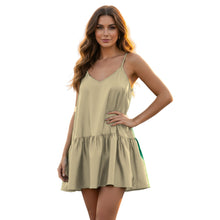 Mustard Satin Party Dress, vibrant one piece gown.