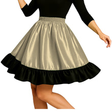 Satin Mini Skirt w/ Black Frill | Party Wear S-3XL | 41 Colors S41