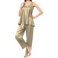 Satin Nightwear Top + Palazzo Set | Luxury Pajamas S-3XL | 41 Colors S21