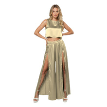 Front Cut Palazzo & Top Set for Women – Wide Leg Slit Pants Co-Ord Outfit, 41 Colors, S–5XL S147