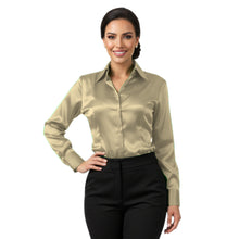 Satin Long Sleeve Button Down Shirt | Elegant Blouse S-3XL | 41 Colors S81
