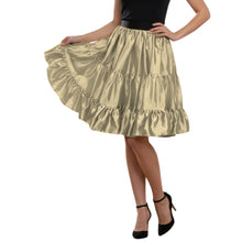 Maroon Satin Ruffle Party Mini, versatile elegant three-layer skirt.