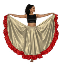 Satin 12 Yard Full Circle Skirt Red Frill | Pro Flow S-3XL S54