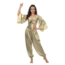 Satin Belly Dance Harem & Top Set | Full Costume S-3XL | 41 Colors S40