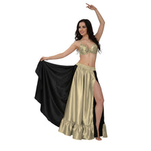 Satin Half Circle Skirt w/ Frill | Elegant Dance Flow S-3XL | 41 Colors S52