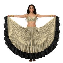 Ultimate Satin 25 Yard 4 Tier Skirt | Black Contrast Flow S-3XL S65