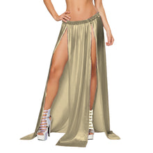 Satin Maxi Skirt Front Slit | Full Length Party Wear S-3XL S96