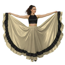 Satin Full Circle Dance Skirt w/ Frill | 360° Flow S-3XL S33-1