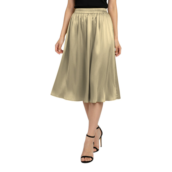 Satin Belly Dance Midi Skirt | Casual wear Skirt S-3XL | 41 Colors S35