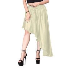 Satin Asymmetrical High low Skirt Skirt S6-Regular Size 1