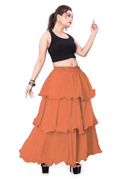 Chiffon 3 Layer Belly Dance Skirt C3- Regular Size 1