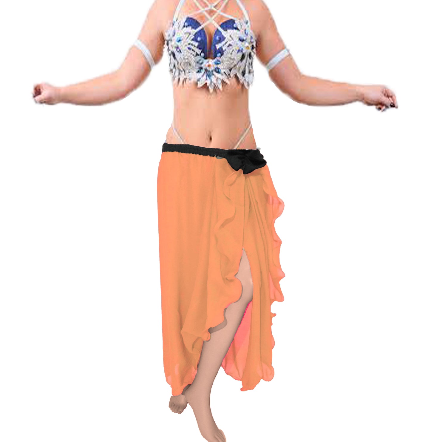 Chiffon New Design Belly dance Skirt C16- Regular Size 1