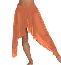 Belly Dance Side Asym Skirt | Sheer Flow | 30 Colors S-5XL C44