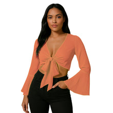 Chiffon Belly Dance Ruffle Top | Full Sleeve Self-Tie S-5XL C69