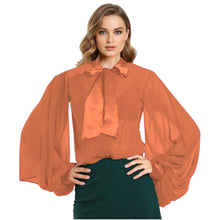 Chiffon Button Down Shirt | Sheer Blouse S-5XL | 30 Colors C47