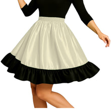 Satin Mini Skirt w/ Black Frill | Party Wear S-3XL | 41 Colors S41