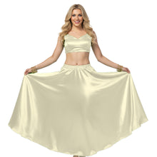 Satin Half Circle Belly Dance Skirt | Elegant Flow S-3XL | 41 Colors S9