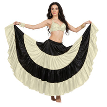 Satin 25 Yd 4 Tier Multi Color Skirt | Belly Dance Flow S-5XL S5