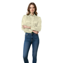 Golden Satin Vintage Style Shirt, festive elegant top.