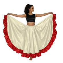 Satin 12 Yard Full Circle Skirt Red Frill | Pro Flow S-3XL S54