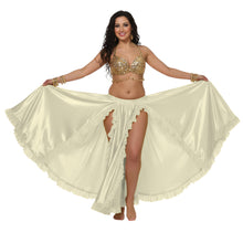 Satin Full Circle Skirt w/ Slit | 360° Dance Flow S-3XL | 41 Colors S102