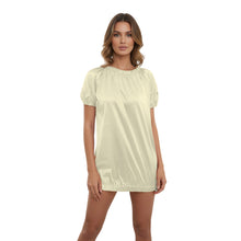 Satin Round Neck T-Shirt | Silky Short Sleeve Top S-3XL | 41 Colors S106