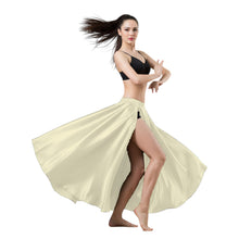 Satin Full Circle Skirt | Side Cut Belly Dance Flow S-3XL | 41 Colors S93
